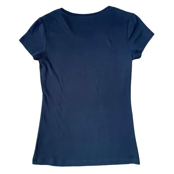 Banana Republic Black Fitted Scoop Neck Pima Cotton Tee Shirt – Medium - Picture 4 of 10